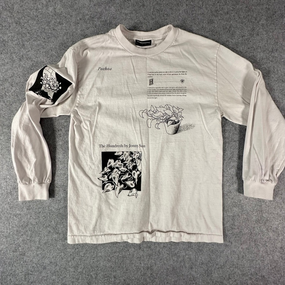 The Hundreds Long Sleeve T-Shirt Mens Medium White Pothos Jonny Sun Graphic